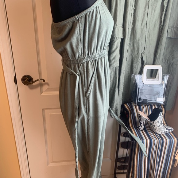 American Eagle One-Shoulder Jumpsuit linen - Picture 3 of 10
